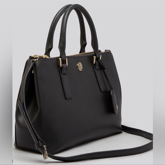 Tory Burch Bags Tory Burch Robinson Double Zip Expandable Sides Large Crossbody Tote Retail 575 Poshmark
